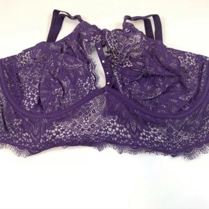 Victoria’s Secret Unlined Plunge Bra 36DD Purple
